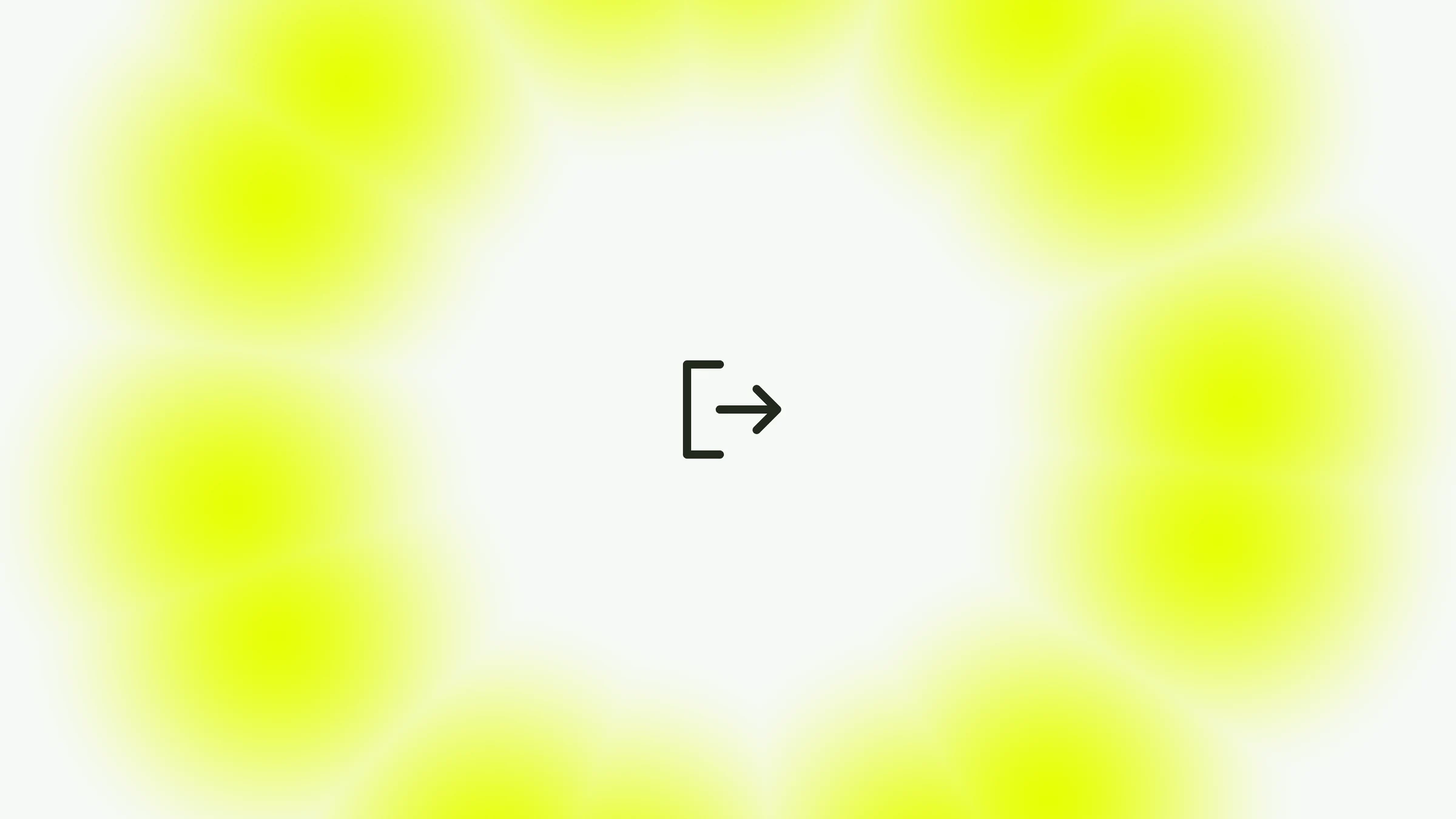 Sign-out icon on a cream and fluorescent yellow background.