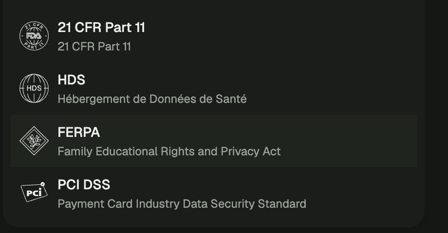 FERPA and PCI DSS Frameworks