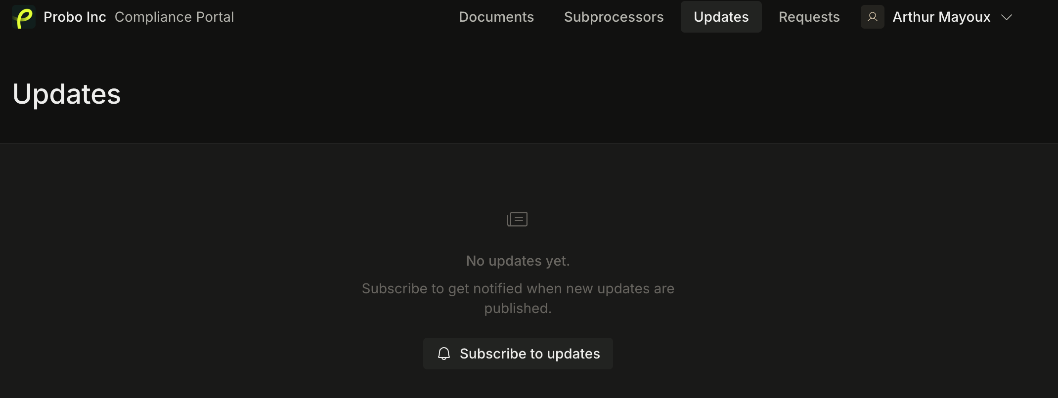 Updates Feed for Your Compliance Portal
