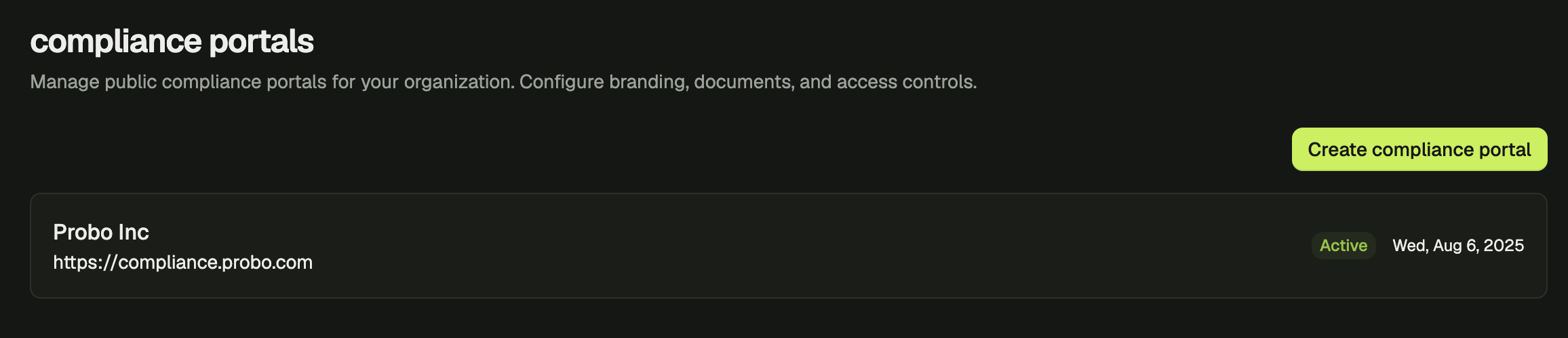 Multiple Compliance Portals