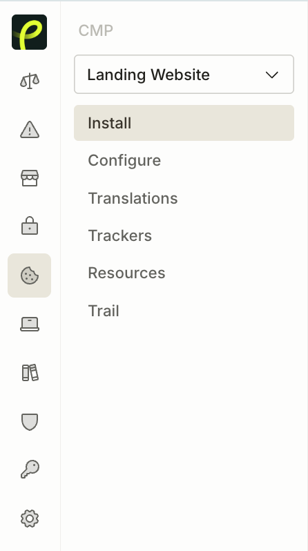 A cleaner cookie banner workspace screenshot