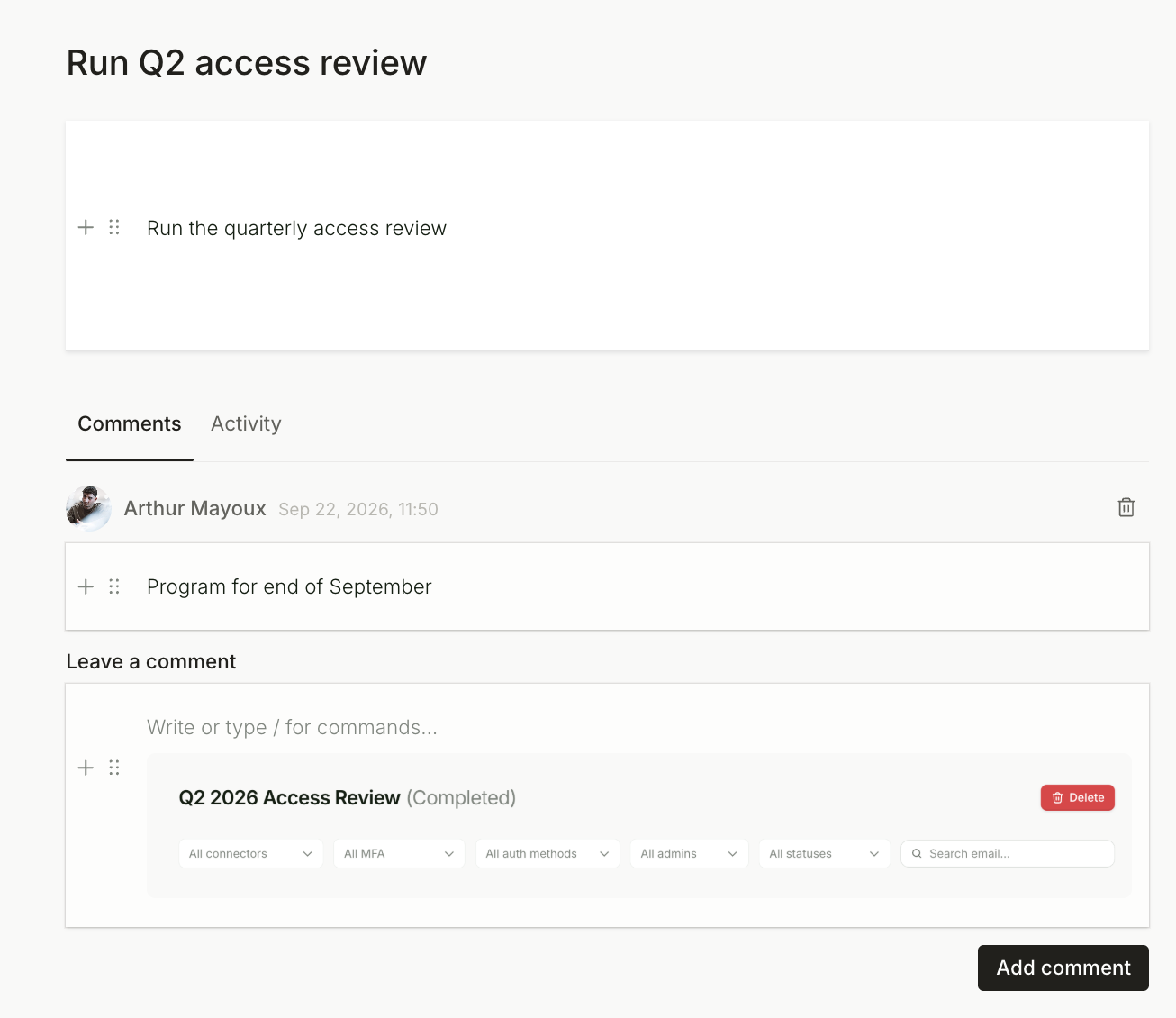 Filter and manage devices screenshot