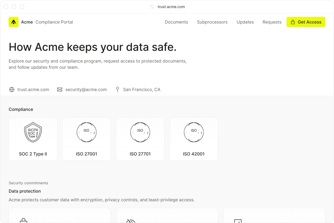 Compliance Portal preview